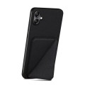 For Samsung Galaxy A05G Denior Imitation Calf Leather Back Phone Case with Holder(Black)