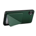 For Samsung Galaxy A13 5G Denior Imitation Calf Leather Back Phone Case with Holder(Green)