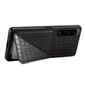 For Sony Xperia 1 IV Denior Imitation Crocodile Leather Back Phone Case with Holder(Black)