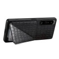For Sony Xperia 5 III Denior Imitation Crocodile Leather Back Phone Case with Holder(Black)