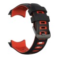 For Garmin Instinct 2X Two Color Silicone Watch Band(Black Red)