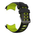 For Garmin Instinct 2X Two Color Silicone Watch Band(Black Lime)