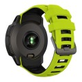 For Garmin Instinct 2X Two Color Silicone Watch Band(Lime Black)