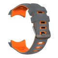 For Garmin Instinct 2X Two Color Silicone Watch Band(Space Grey Orange)