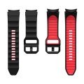 For Samsung Galaxy Watch 6 Wave Texture Two Color Silicone Watch Band(Black Red)