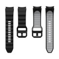 For Samsung Galaxy Watch 6 Wave Texture Two Color Silicone Watch Band(Black Grey)