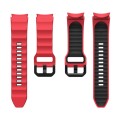 For Samsung Galaxy Watch 6 Wave Texture Two Color Silicone Watch Band(Red Black)