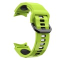 For Samsung Galaxy Watch 6 Wave Texture Two Color Silicone Watch Band(Green Black)