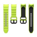 For Samsung Galaxy Watch 6 Wave Texture Two Color Silicone Watch Band(Green Black)