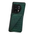 For OPPO K11 / OnePlus Nord CE3 5G Denior Imitation Crocodile Leather Back Phone Case with Holder(Gr