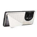 For OnePlus 11 5G Denior Imitation Crocodile Leather Back Phone Case with Holder(White)