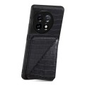 For OnePlus Ace 2V / Nord 3 5G Denior Imitation Crocodile Leather Back Phone Case with Holder(Black)