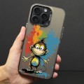 For iPhone 15 Pro Max Color Ink Frosted PC+TPU Phone Case(Colored Ink Monkey)