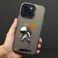 For iPhone 14 Plus Color Ink Frosted PC+TPU Phone Case(Running Astronaut)