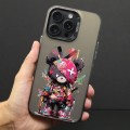 For iPhone 14 Pro Color Ink Frosted PC+TPU Phone Case(Black Bear)