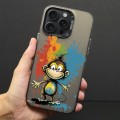 For iPhone 13 Pro Color Ink Frosted PC+TPU Phone Case(Colored Ink Monkey)