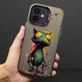 For iPhone 11 Color Ink Frosted PC+TPU Phone Case(Frog)