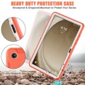 For Samsung Galaxy Tab A9+ / X210 Spider Wheel Silicone Hybrid PC Tablet Case(Coral Orange)