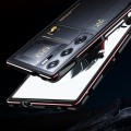 For ZTE nubia Red Magic 9 Pro/9 Pro+ Aurora Series Metal Frame Phone Case(Black Red)