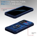 For Samsung Galaxy S24 5G Sliding Camshield TPU + PC Phone Case with Holder(Navy Blue)