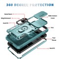 For Samsung Galaxy S24 5G Sliding Camshield TPU + PC Phone Case with Holder(Green)