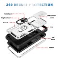 For Samsung Galaxy S24+ 5G Sliding Camshield TPU + PC Phone Case with Holder(White+Black)