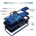 For Samsung Galaxy S24+ 5G Sliding Camshield TPU + PC Phone Case with Holder(Navy Blue)