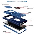 For Samsung Galaxy S24 Ultra 5G Sliding Camshield TPU + PC Phone Case with Holder(Navy Blue)