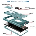 For Samsung Galaxy S24 Ultra 5G Sliding Camshield TPU + PC Phone Case with Holder(Green)