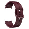 For Samsung Galaxy Watch 6 / 6 Classic Colorful Buckle Silicone Watch Band(Wine Red)