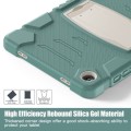 For Samsung Galaxy Tab A9+ / X210 PC Hybrid Silicone Tablet Case with Holder(Emerald Green)
