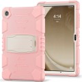 For Samsung Galaxy Tab A9+ / X210 PC Hybrid Silicone Tablet Case with Holder(Cherry Blossoms Pink)