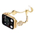 For Apple Watch Ultra 49mm Shell Metal Chain Bracelet Watch Band(Gold)