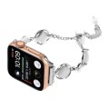 For Apple Watch SE 2022 44mm Shell Metal Chain Bracelet Watch Band(Silver)