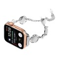 For Apple Watch Series 3 42mm Shell Metal Chain Bracelet Watch Band(Silver)