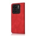 For Motorola Edge 40 Dual-color Stitching Leather Phone Case(Red Blue)
