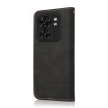 For Motorola Edge 40 Dual-color Stitching Leather Phone Case(Black Rose Gold)