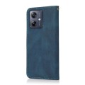 For Motorola Moto G14 4G Dual-color Stitching Leather Phone Case(Blue Green)