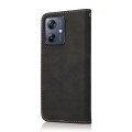 For Motorola Moto G54 5G Dual-color Stitching Leather Phone Case(Black Rose Gold)