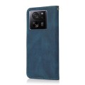 For Xiaomi 13T Dual-color Stitching Leather Phone Case(Blue Green)