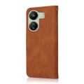For Xiaomi Redmi 13C 4G Dual-color Stitching Leather Phone Case(Brown Red)