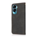 For Honor 90 Lite Dual-color Stitching Leather Phone Case(Black Brown)