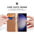 For Samsung Galaxy S24 Ultra 5G DUX DUCIS Hivo Series Cowhide + PU + TPU Flip Phone Case(Brown)