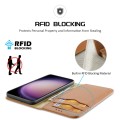 For Samsung Galaxy S24+ 5G DUX DUCIS Hivo Series Cowhide + PU + TPU Flip Phone Case(Brown)