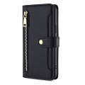 For TCL 20s / 20 5G / 20L / 20L+ Lite Sheep Texture Cross-body Zipper Wallet Leather Phone Case(Blac