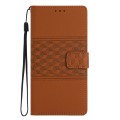 For Xiaomi 13T Diamond Embossed Skin Feel Leather Phone Case(Brown)