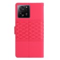 For Xiaomi 13T Diamond Embossed Skin Feel Leather Phone Case(Red)