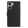 For Xiaomi Redmi 13C 4G Diamond Embossed Skin Feel Leather Phone Case(Black)