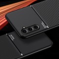 For Samsung Galaxy S23 FE 5G Classic Tilt Strip Grain Magnetic Shockproof PC + TPU Phone Case(Black)