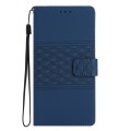 For Honor 90 Lite Diamond Embossed Skin Feel Leather Phone Case(Dark Blue)